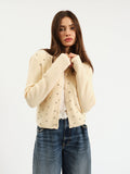 Muse Embellished Crewneck in Ivory