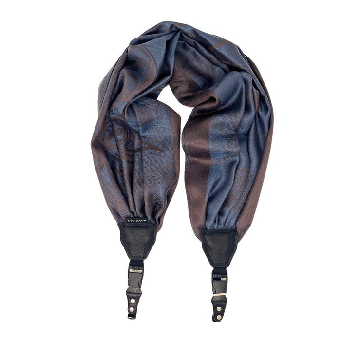 Stylish and durable My Fave Camera Scarf Strap with quick release buckle and leather accents for comfortable camera carrying