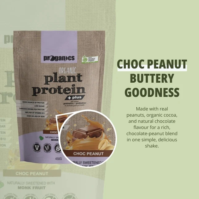 Organic Plant Protein Plus Choc Peanut
