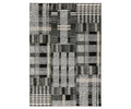 The Oriental Weavers Atlas / 752C Rug is a machine-woven rectangular area rug in Black/Multi, showcasing a patchwork of geometric and plaid patterns in various sizes and textures arranged in a grid layout—perfect for high-traffic areas.