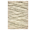 The Oriental Weavers Carson / 9671C Rug features a rectangular shape with a beige/multi background and an abstract pattern of wavy, overlapping lines in brown and tan tones. Crafted from durable polypropylene for long-lasting quality, this contemporary rug brings modern style to your space while offering the soft comfort of plush carpet underfoot.