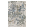 The Oriental Weavers Easton 8111X Rug from the Easton Collection showcases a multi-color palette and features overlapping rectangular and linear abstract patterns. Power-loomed from polypropylene, this rug offers a modern, textured appearance.