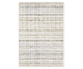 The Oriental Weavers Galileo GAL02 Rug features a rectangular, modern design with a white/multi background and horizontal uneven gray and beige lines that create a textured, woven look. Crafted from dense pile microfiber polyester, this rug provides softness and contemporary style to any space.