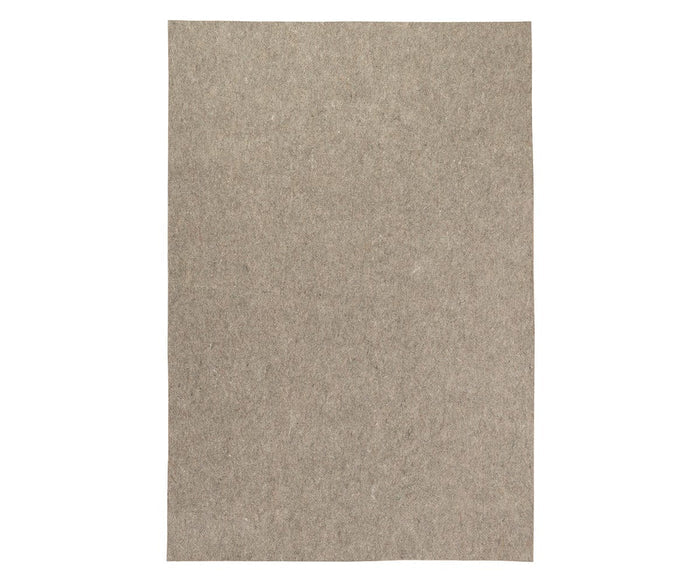 A single rectangular sheet of the Oriental Weavers Luxehold / 0005E Rug Pad, crafted from plain, light brown material and photographed against a white background, offers a clean and simple appearance reminiscent of eco-friendly cushioning commonly used for rug pad backings.