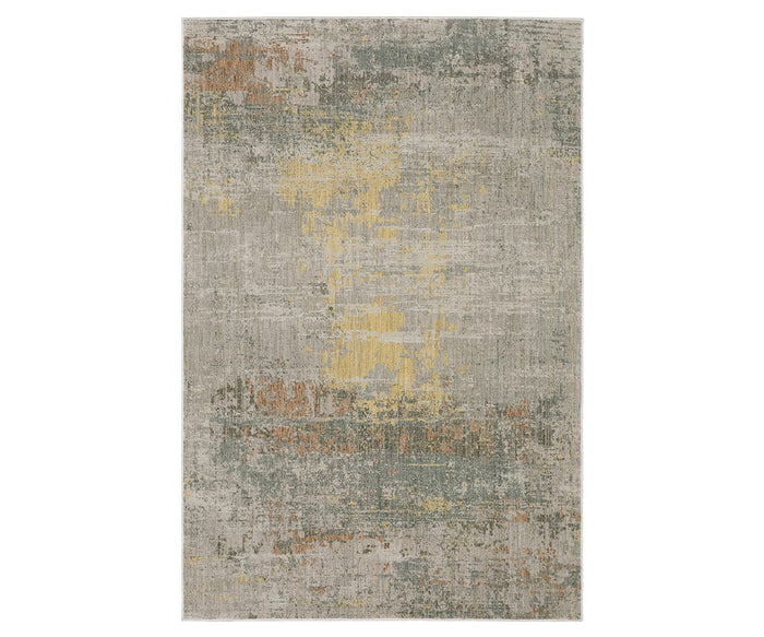 The Oriental Weavers Mallory / MAL05 Rug is a rectangular area rug in a Brown/Multi colorway, showcasing a distressed pattern with earthy tones. Crafted from space dyed polypropylene, it offers an abstract, vintage-inspired look that brings warmth and character to any room.