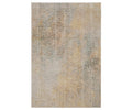 The Oriental Weavers Mallory / MAL09 Rug is a rectangular area rug in a Beige/Multi colorway, power-loomed with space-dyed polypropylene and showcasing an abstract pattern in muted tones of beige, gray, blue, and gold with textured horizontal and vertical lines throughout.