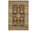 The Oriental Weavers Naples / 1441X Rug features a brown and multi-colored geometric pattern with diamonds and decorative borders on a white background. Made of polypropylene, this fade-resistant rug is ideal for both indoor and outdoor spaces.