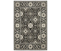 The Oriental Weavers Raylan / RAY05 Rug is a rectangular area rug in brown and multi tones, showcasing intricate floral and geometric patterns with a decorative border and symmetrical central design inspired by Persian motifs. Its high/low construction enhances the elegant geometric details with added depth and dimension.