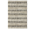 The Oriental Weavers Raylan / RAY11 Rug in White/Multi features a rectangular shape with a white background and a modern geometric motif formed by short black horizontal and vertical lines. This fade-resistant rug adds contemporary style to any room.