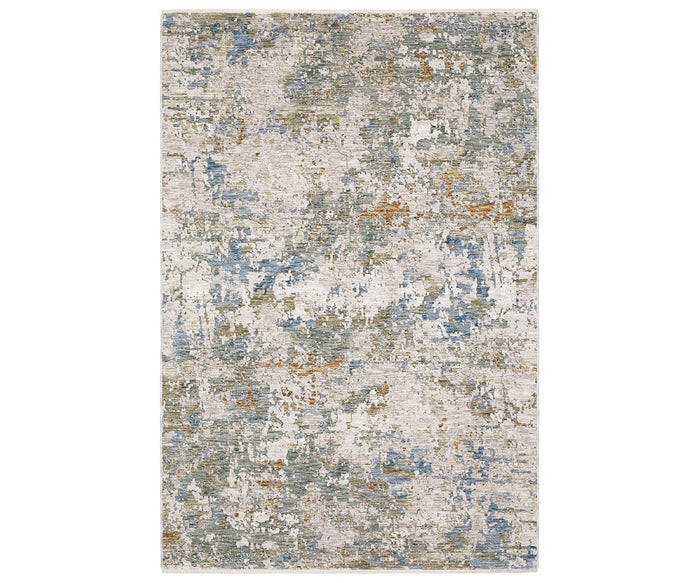 The Oriental Weavers Soho / SOH03 Rug is a rectangular area rug showcasing an abstract pattern in a versatile White/Multi color palette, with a weathered or distressed appearance. Crafted from space-dyed polyester, this rug seamlessly enhances a wide range of décor styles.