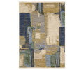 The Oriental Weavers Soleri / SOL05 Rug features an abstract Axminster design with overlapping rectangular shapes in soft, muted hues of blue, beige, green, and gray. Its woven texture and multi-color palette create a modern and textured look ideal for contemporary spaces.