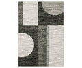 The Oriental Weavers Strada / STR06 Rug is a rectangular, machine-woven nylon piece showcasing an abstract geometric design with overlapping semi-circles, rectangles, and textured patterns in black and multi-toned shades—perfect for bringing modern flair to contemporary spaces.