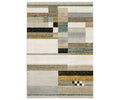 The Oriental Weavers Strada / STR07 Rug features a modern geometric pattern with rectangles and lines in various orientations, blending neutral shades and subtle accents for an Art Deco-inspired touch. Machine-woven from durable nylon in a multi-color palette, this rectangular area rug offers easy maintenance and contemporary style for your space.