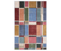 The Oriental Weavers Tisdell / TIS05 Rug showcases a geometric pattern of various rectangles and squares in vibrant multi-colored shades, separated by crisp white borders. Crafted from space-dyed polyester for rich color depth and texture, this durable area rug adds a touch of modern abstract design to any space.