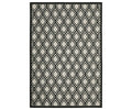 The Oriental Weavers Torrey / 4151G Rug features a rectangular shape with a repeating diamond pattern in black and multi-colored tones, bordered by a solid black edge. Evenly spaced diamonds create a geometric, modern aesthetic that complements neutral palettes and pairs well with subtle abstract motifs.