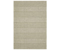 The Oriental Weavers Tortuga / TR02A Rug is a rectangular area rug in a beige/multi color palette, showcasing horizontal stripes and small geometric patterns in alternating bands. Made from easy-care polypropylene, this rug combines lasting durability with stylish design for any room.
