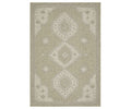 The Oriental Weavers Tortuga / TR08A Rug in Beige/Multi is a rectangular area rug showcasing a muted geometric pattern with diamond and star motifs, accented by a detailed border. With its easy-care construction, this rug delivers a vintage and textured appearance, making it an ideal choice for introducing timeless style to your space.