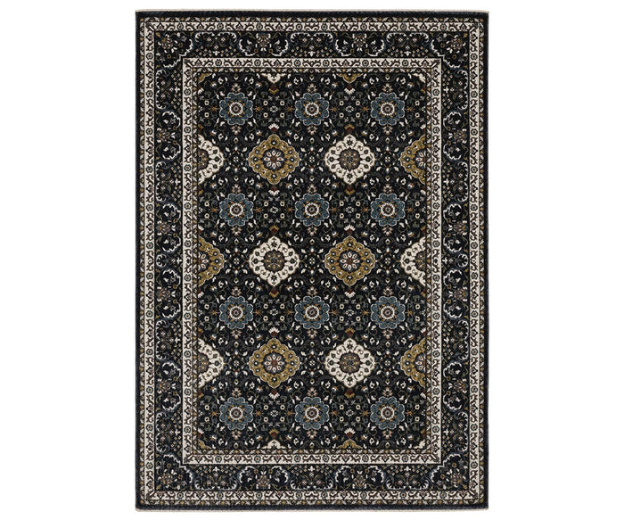 The Oriental Weavers Vivian / VI04C Rug features an elaborate geometric and floral design in a traditional multi-color palette, inspired by Persian motifs. Crafted from soft microfiber polyester, this rectangular area rug is accented with a detailed decorative border for classic appeal.