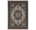 The Oriental Weavers Vivian / VI06A Rug showcases a rectangular, Persian-inspired design with a central floral medallion, intricate multi-colored patterns, and multiple decorative borders. Crafted from durable microfiber polyester, this rug blends timeless traditional elegance with modern comfort.