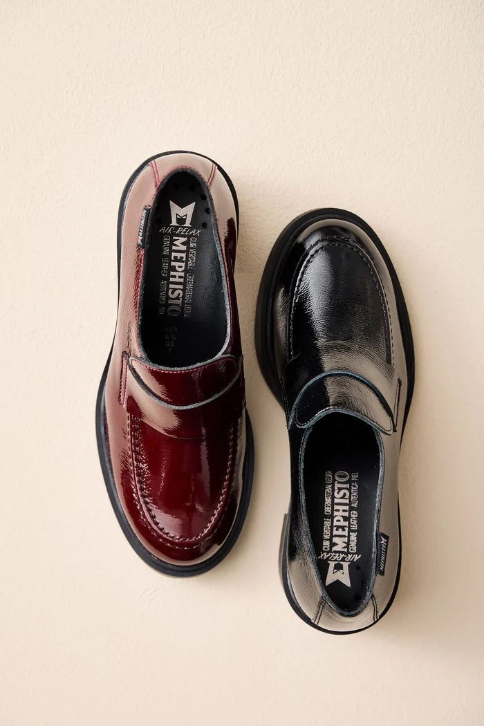 Pamelia Mephisto Women's Slip Ons Oxblood Lifestyle 2