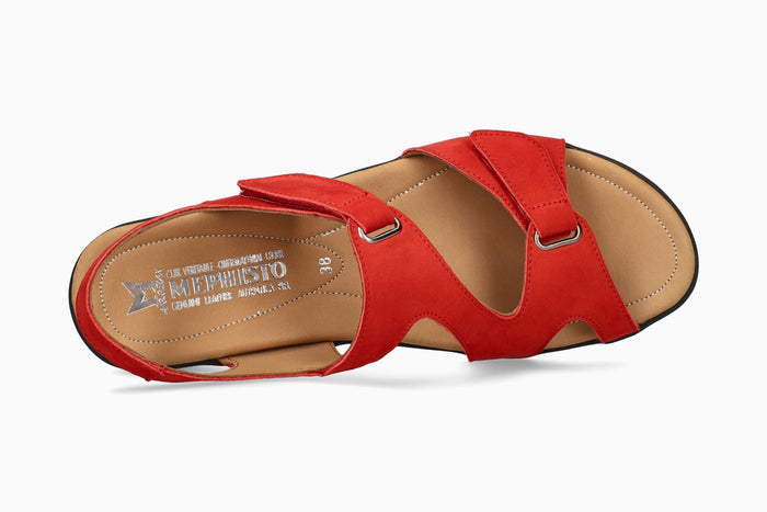 Mephisto Paris Women's Sandal Scarlet Top