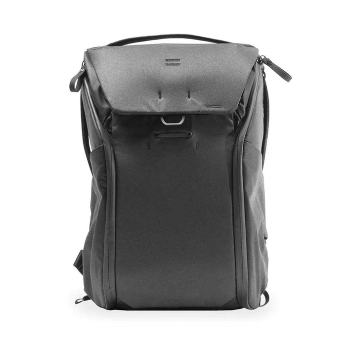 Peak Design Everyday Backpack v2 30L in black with top flap and side access zippers