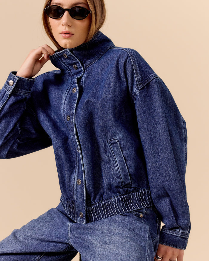Phantom Funnel Neck Jacket in Rush