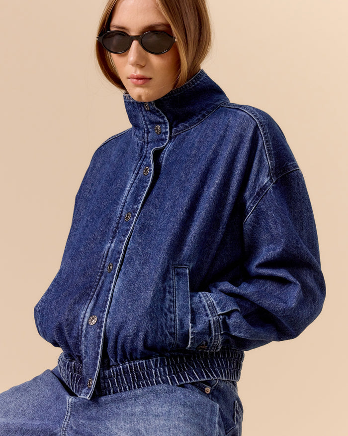 Phantom Funnel Neck Jacket in Rush