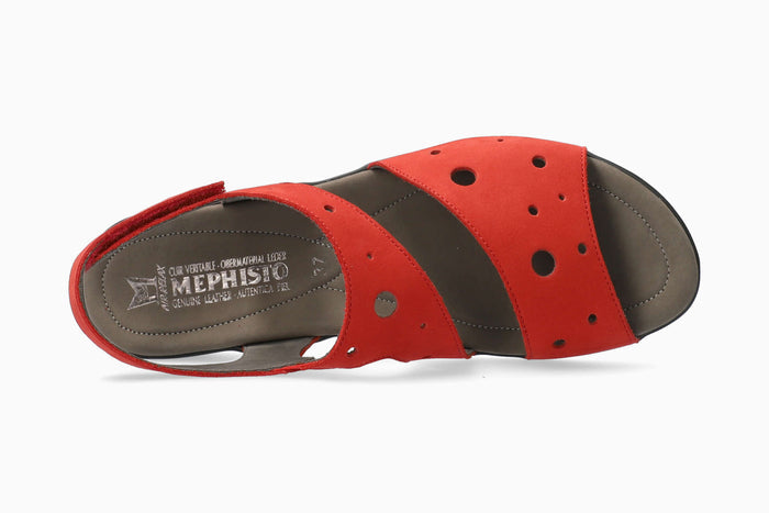 Mephisto Phiby Perf Women's Sandal Scarlet Top