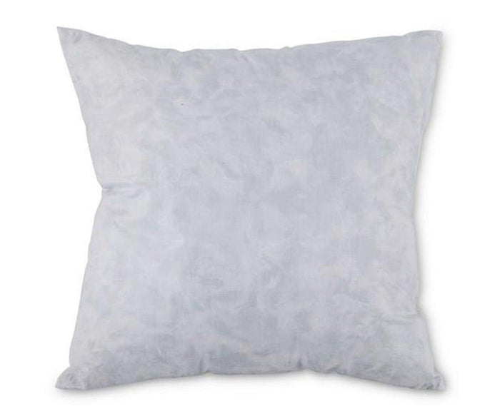 A square Pillow Insert 16 x 16, featuring a light gray, slightly textured cotton shell fabric surface, displayed against a white background.