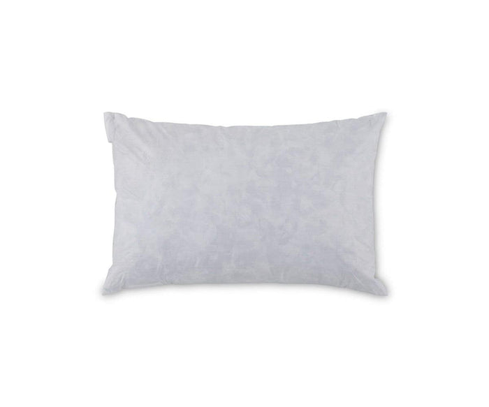 The Pillow Insert 26 x 20 in white is centered on a white background, showcasing its smooth rectangular shape and cotton shell for enhanced softness and durability.