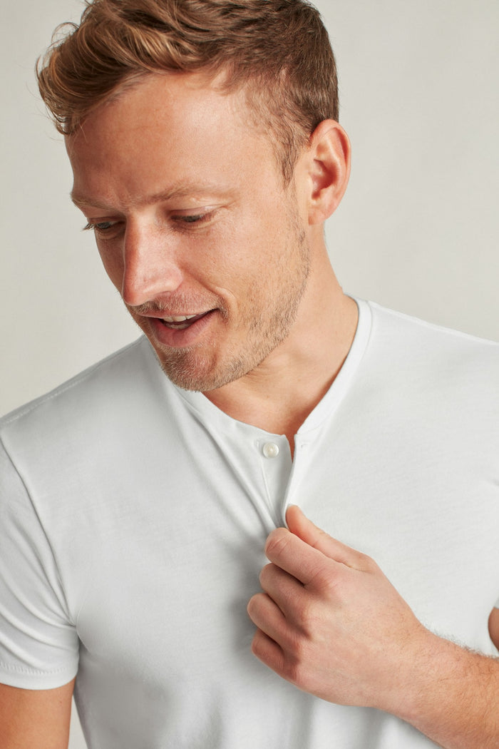 Pima Performance Short Sleeve Henley