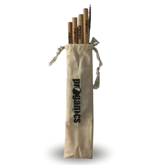 Proganics Bamboo Straw Pack with Cleaning Brush