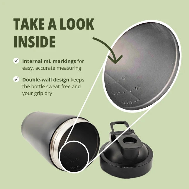 Proganics Stainless Steel Shaker with Mixing Ball