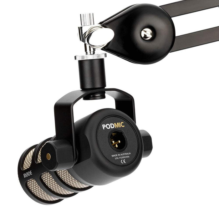 Rode PodMic dynamic microphone with internal pop filter and metal construction for podcasting