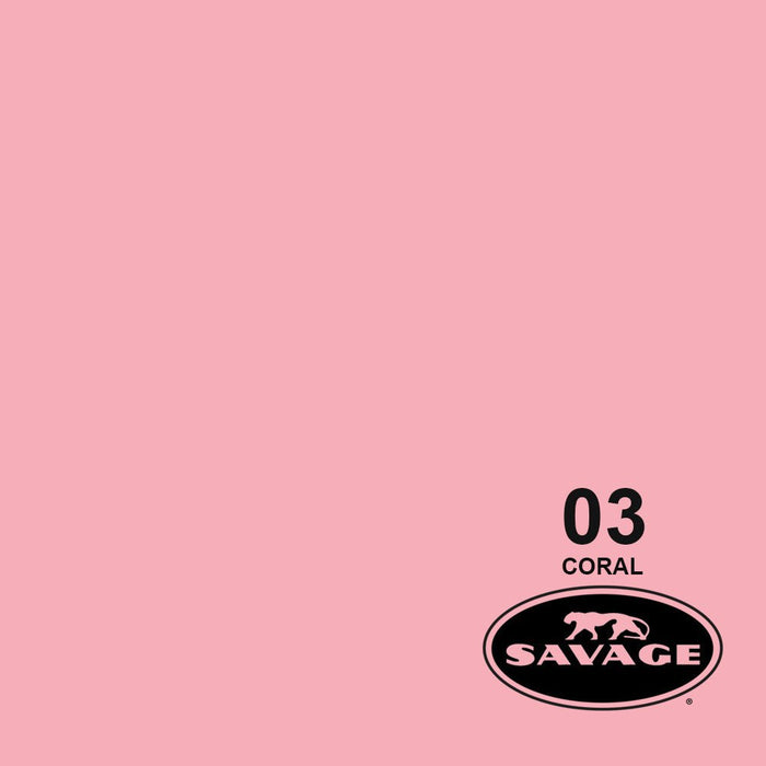 Savage 107"x12 Yards Seamless Paper Background - Coral