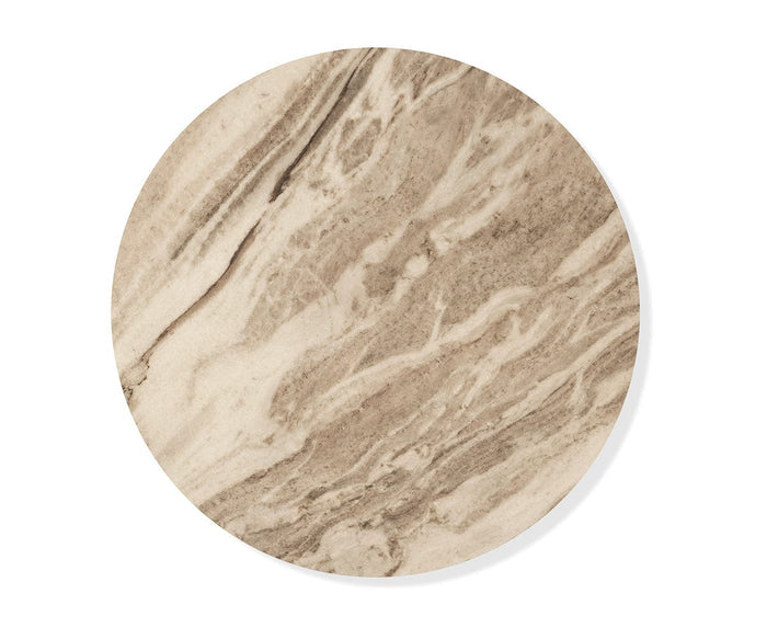 The Savina Round Marble Board, crafted from elegant grey marble and shown on a white background, brings timeless sophistication to any setting.