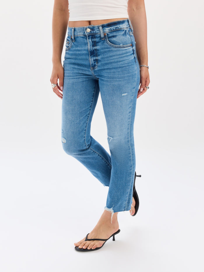 Shy Girl Crop Flare in Wide Awake Vintage