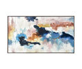 Introducing the “Spring Valley Oil Painting,” a stunning piece of abstract wall art showcasing bold brushstrokes in a mix of blue, black, white, and brown tones on a light background. Framed with a sleek black border, this multi-color artwork is the perfect addition to contemporary decor.