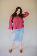 Sublime Linen Blend Top - Dusty Rose - Final Sale