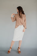 Sublime Linen Blend Top - Neutral - Final Sale