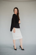 Sublime Linen Blend Top - Noir - Final Sale
