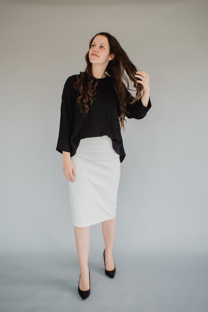 Sublime Linen Blend Top - Noir - Final Sale