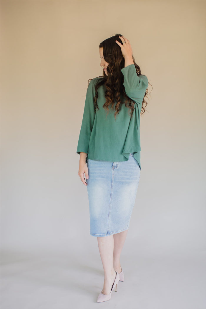 Sublime Linen Blend Top - Sage - Final Sale