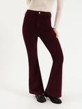Sunset Flare High Rise Leg in Fig Cord