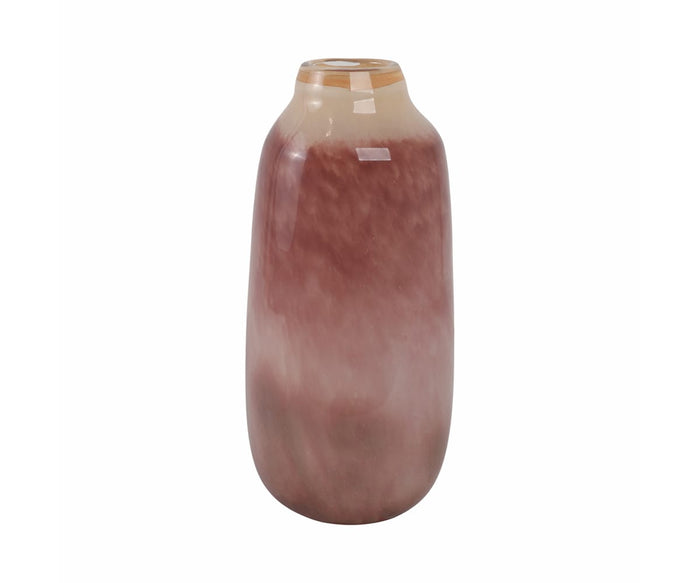 A tall, cylindrical Sunset Rose Vase in a multi-color glossy finish—the perfect romantic accent for any home decor.