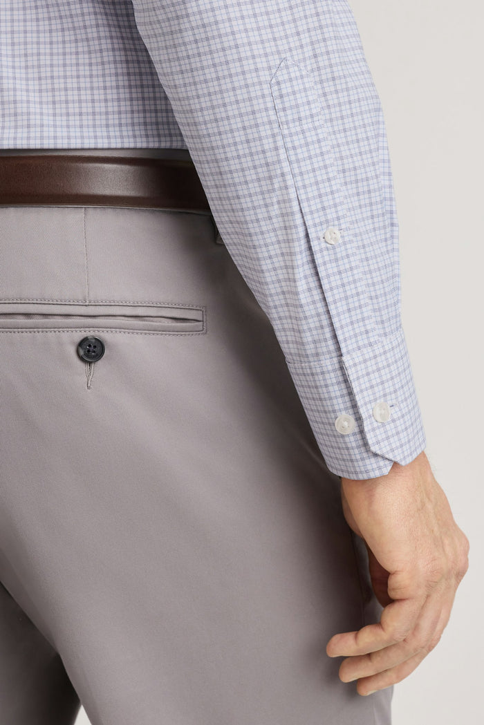 Tech Button Down Shirt - blue howland plaid