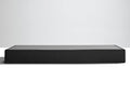 A rectangular black TEMPUR-FLAT™ High Profile Foundation in queen size is shown against a plain white and gray background, photographed from the front. This foundation provides sturdy mattress support while maintaining a sleek, modern appearance.