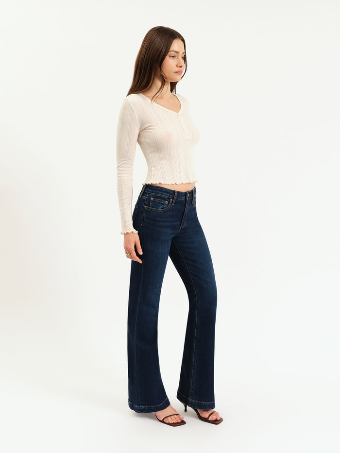 The Heartbreaker Mid Rise Flare in Hit Maker