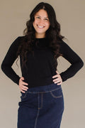 The Perfect Layering Tee - Black - S-3X